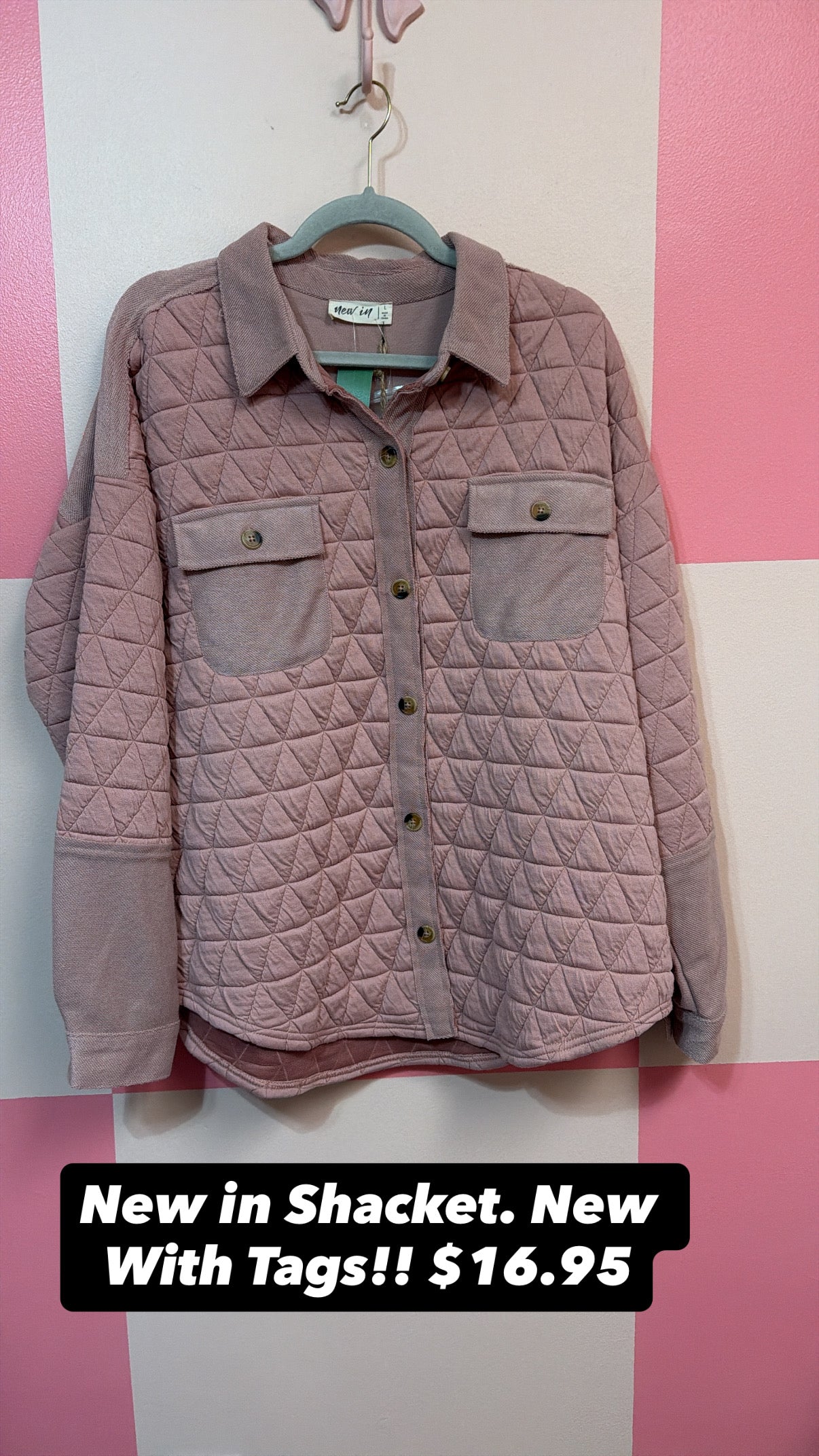 New in size large