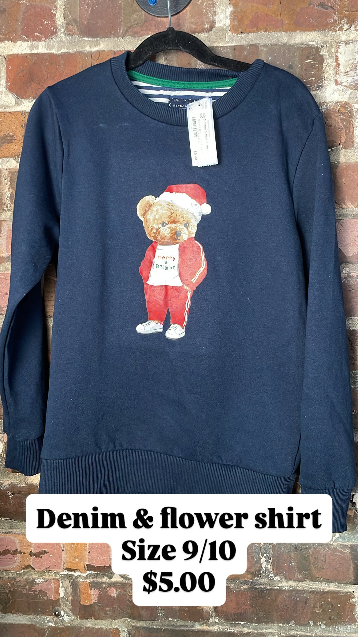 Denim & flower shirt