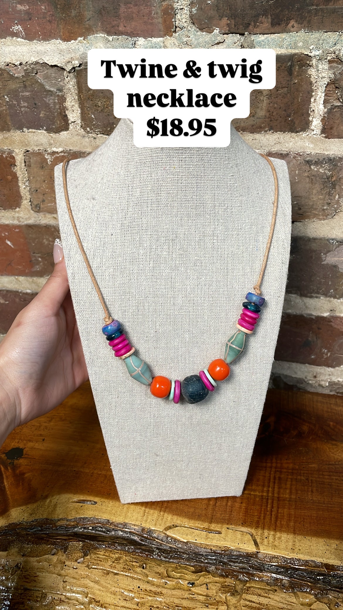 Twine & twig necklace