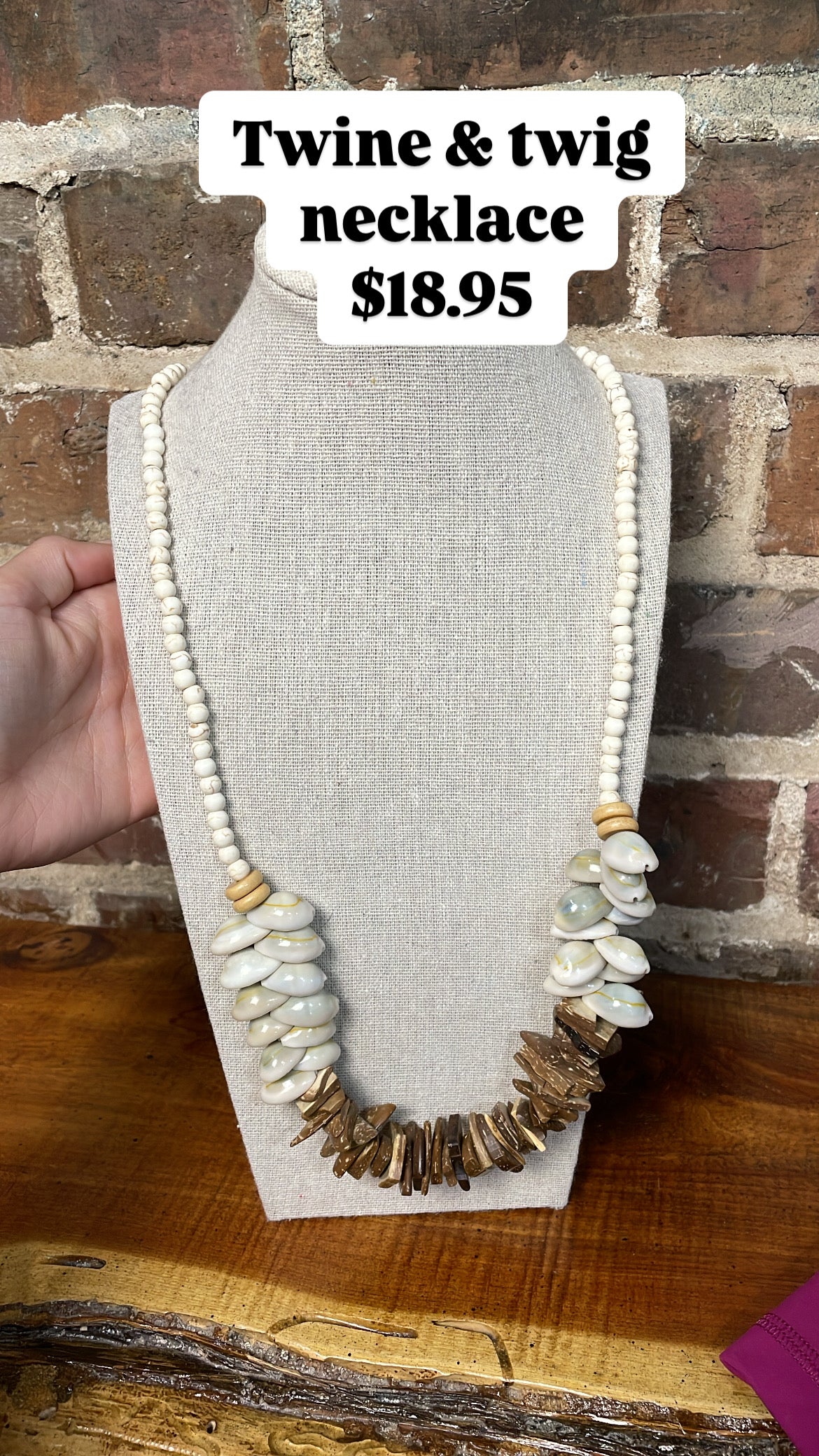 Twine & twig necklace
