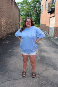 Blue oversized tee