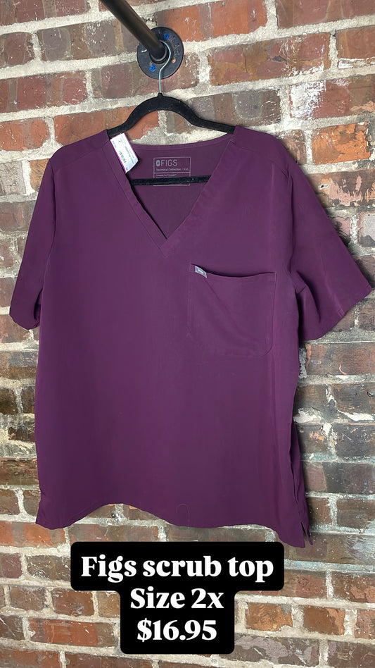 Figs scrub top