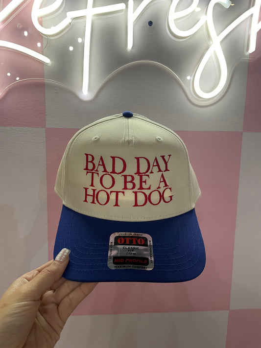 Bad day to be a hot dog hat (royal blue)