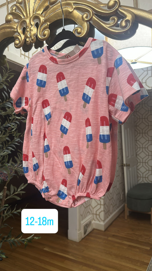 Pink popsicle onesie