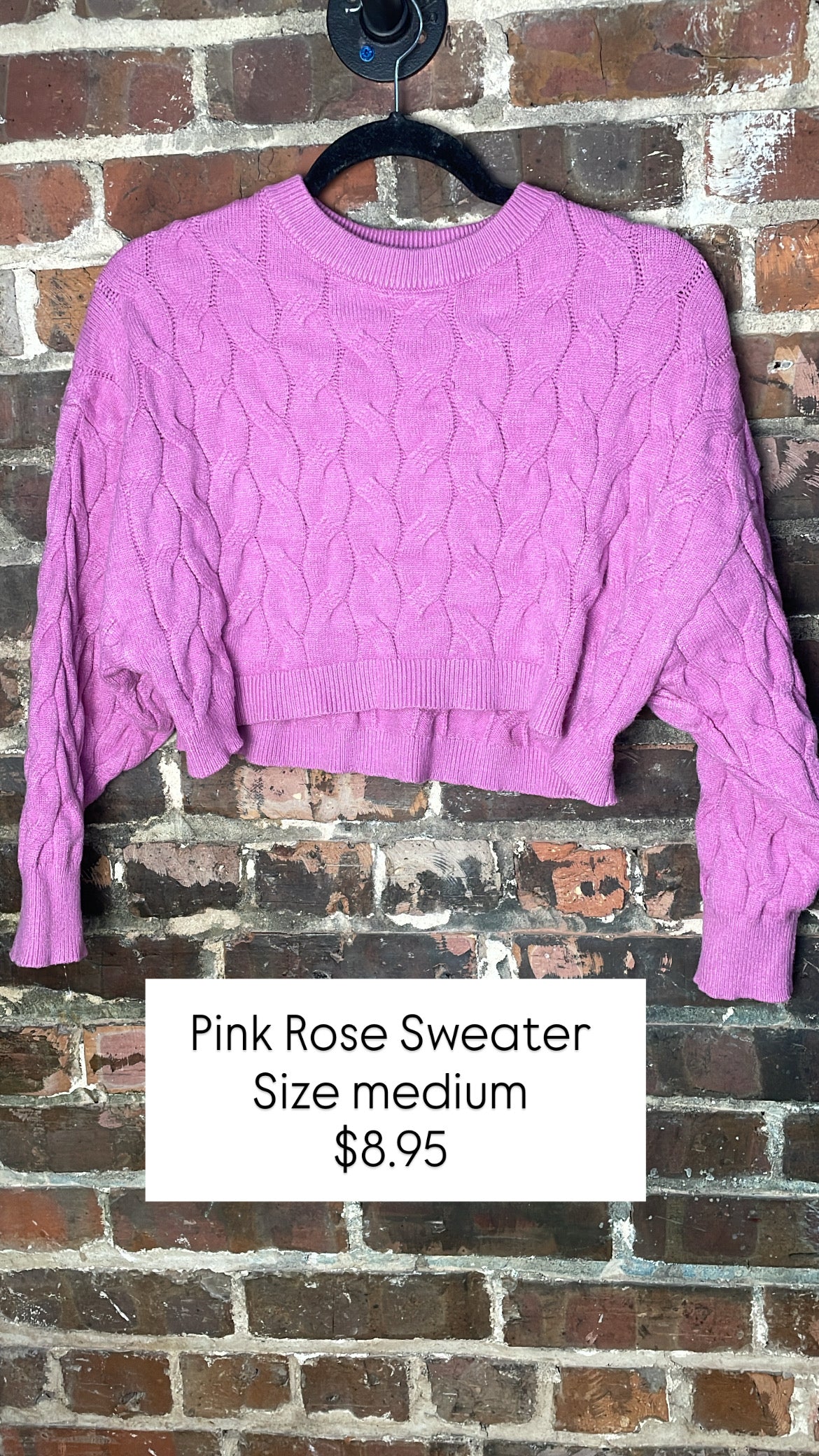 Pink rose sweater