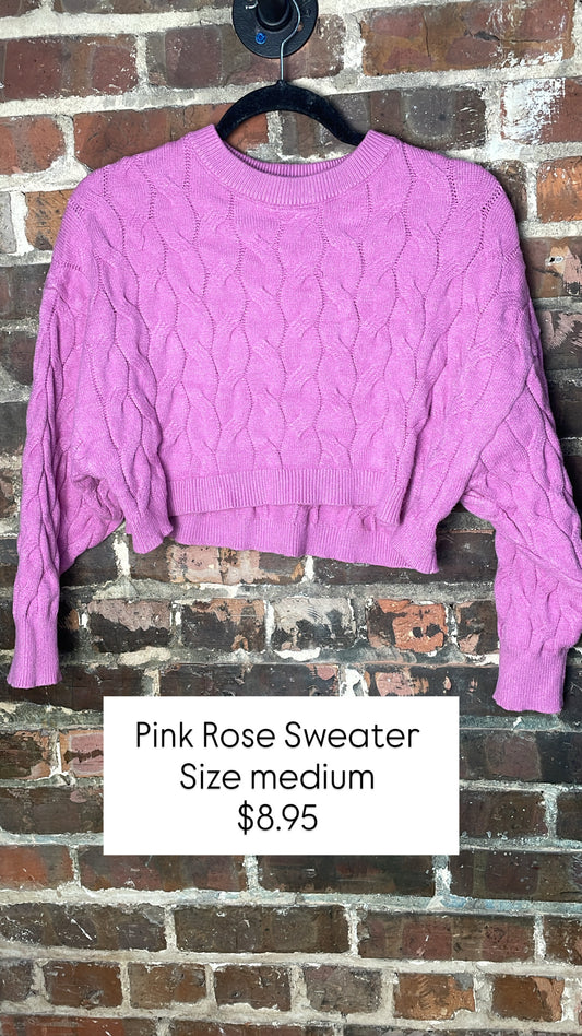 Pink rose sweater