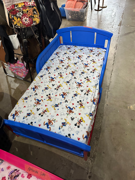 Blue toddler bed