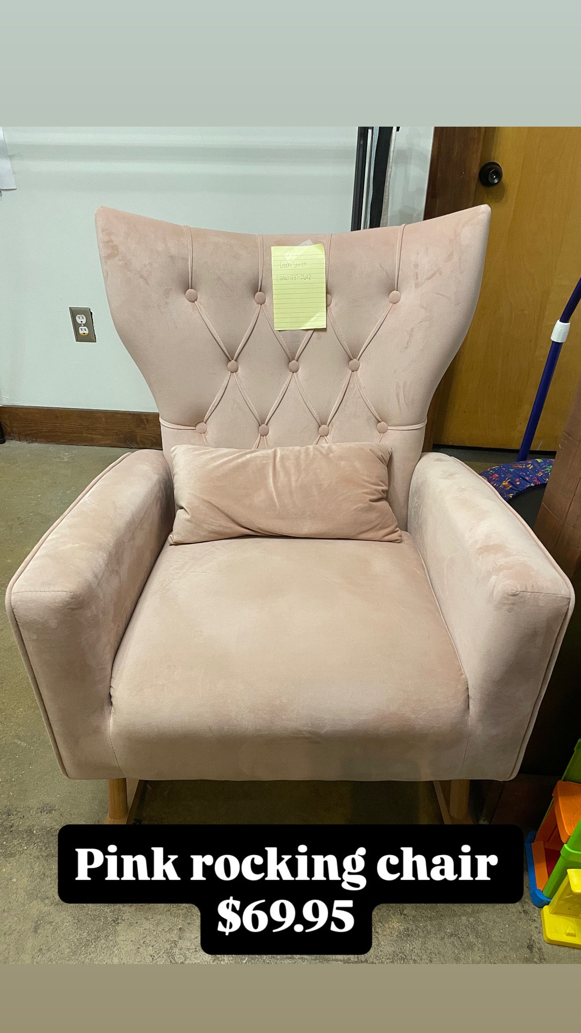 Pink rocking chair