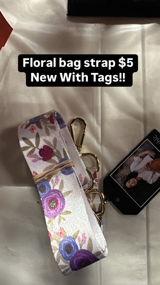 Floral bag strap