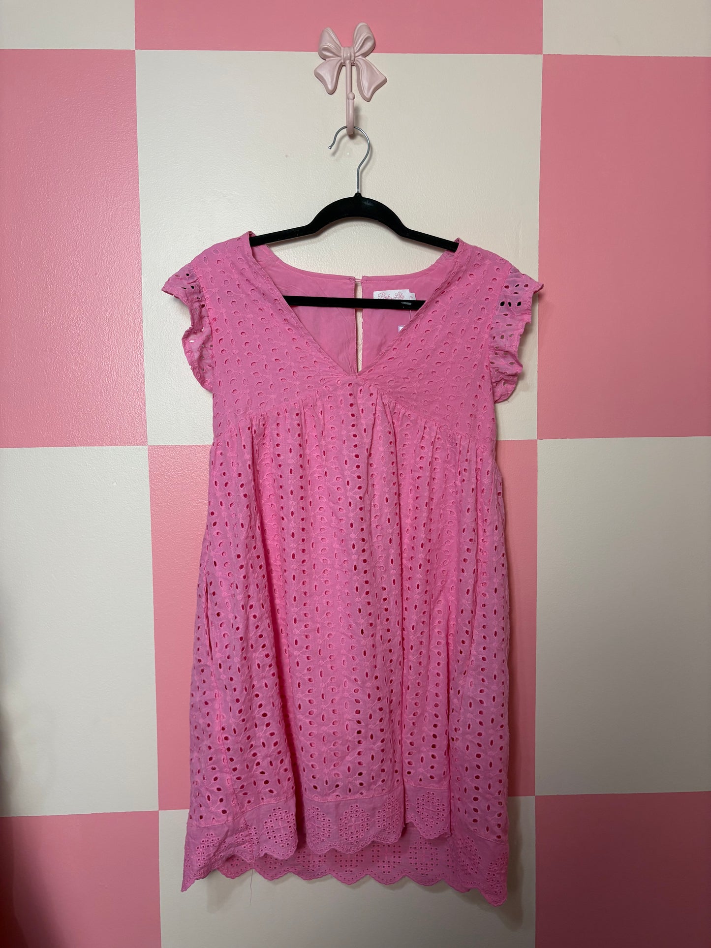 pink lily dress - size small
