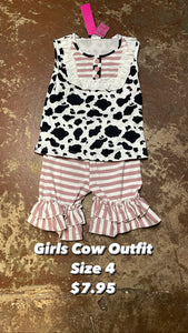 Girls Cow Outfit
