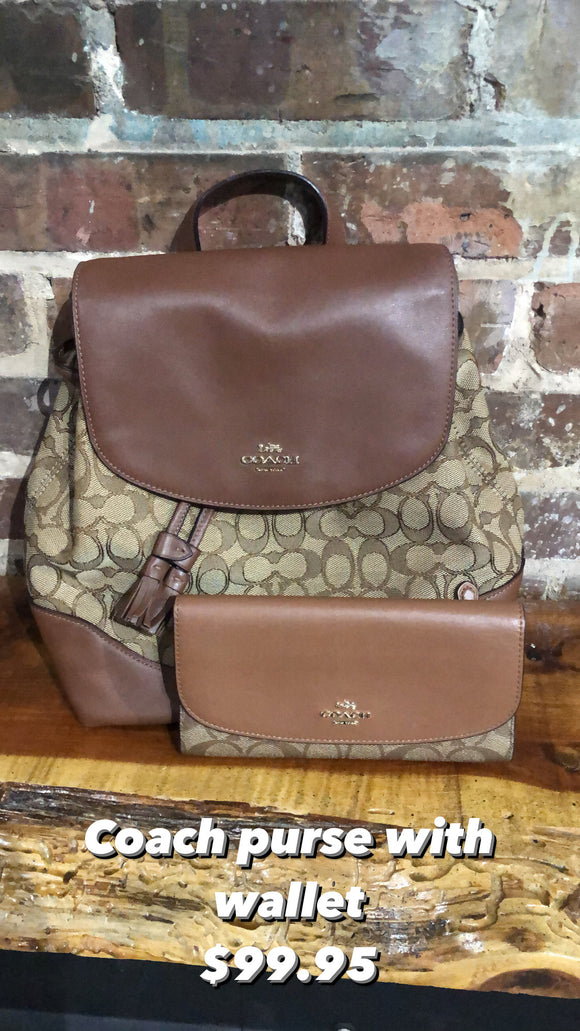 Coach purse with wallet